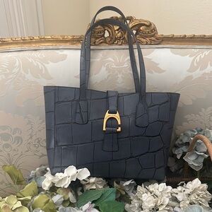 Blue leather Dooney Bourke handbag